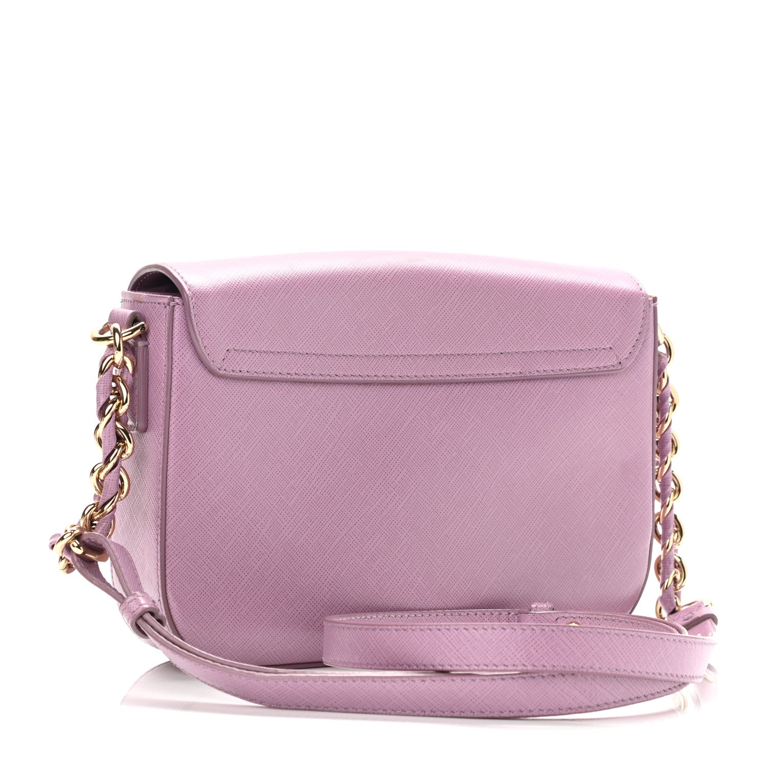 Salvatore Ferragamo Saffiano Sandrine Shoulder Bag Purple 3 of 11