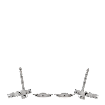 Hermes 18K White Gold Diamond Finesse Earrings 3 of 5