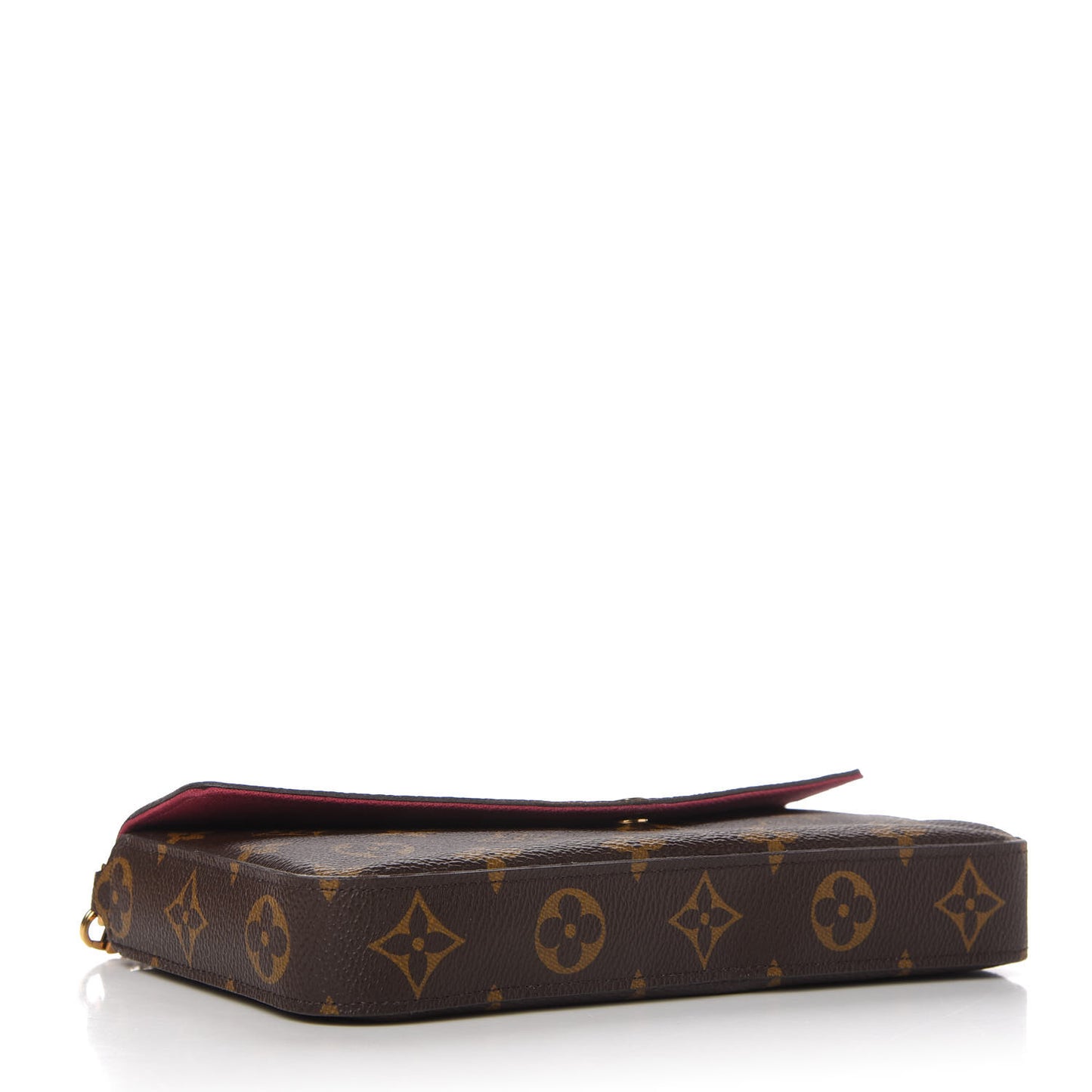 Monogram Pochette Felicie Chain Wallet Fuchsia