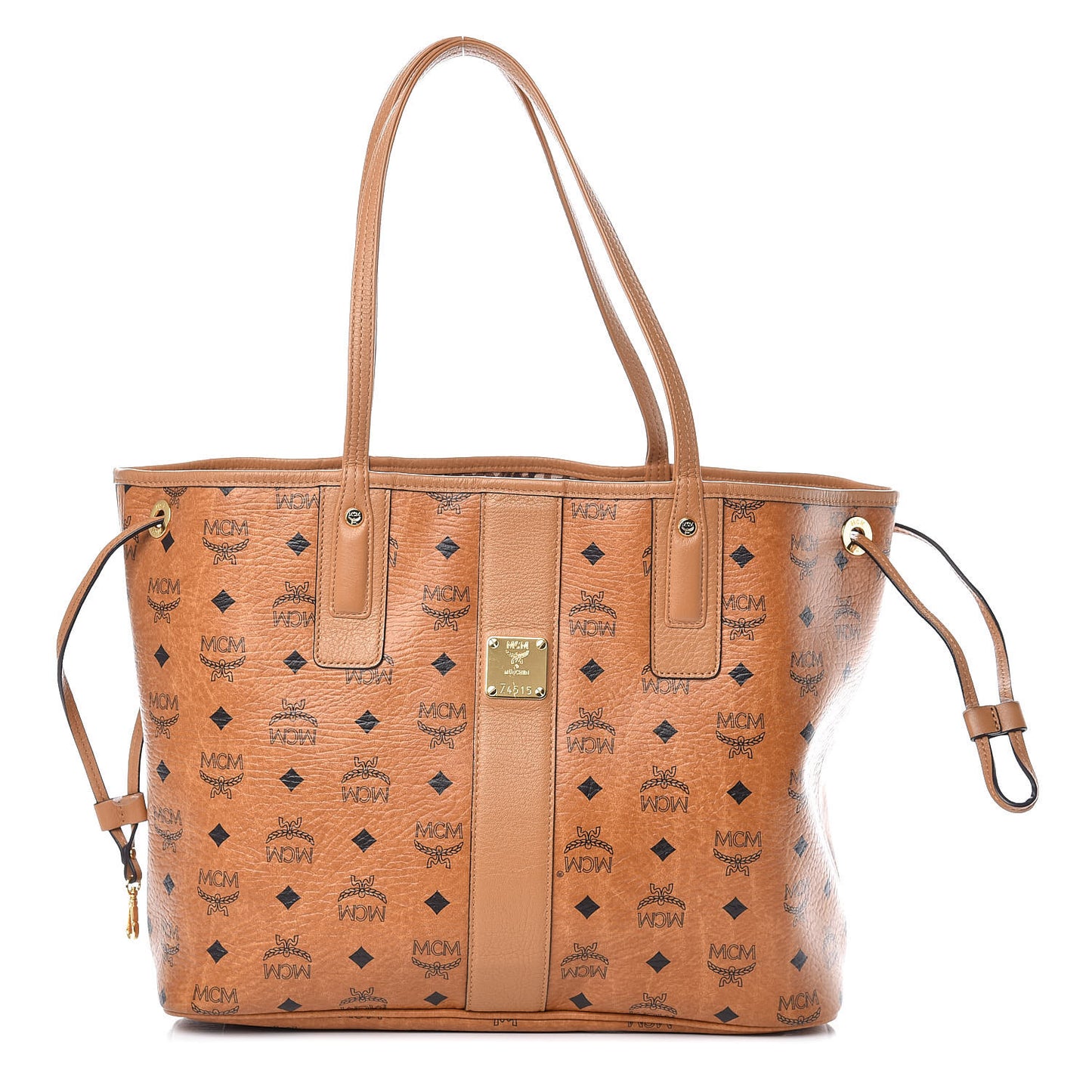 Visetos Medium Liz Reversible Shopper Tote Cognac