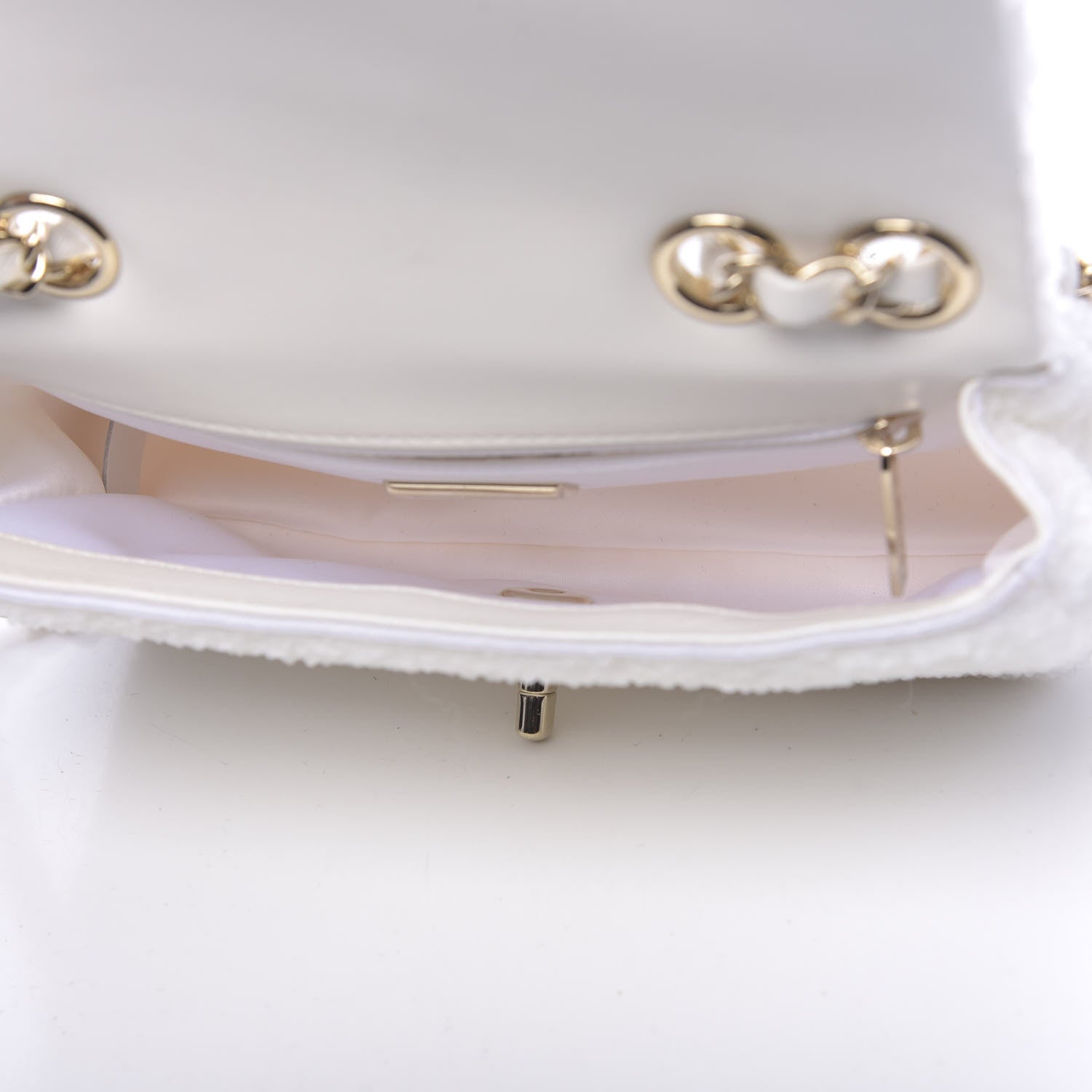 Chanel Sequin Mini Rectangular Flap White 5 of 10