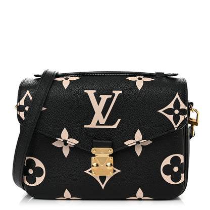Louis Vuitton Empreinte Monogram Giant Pochette Metis Black Beige 1 of 10