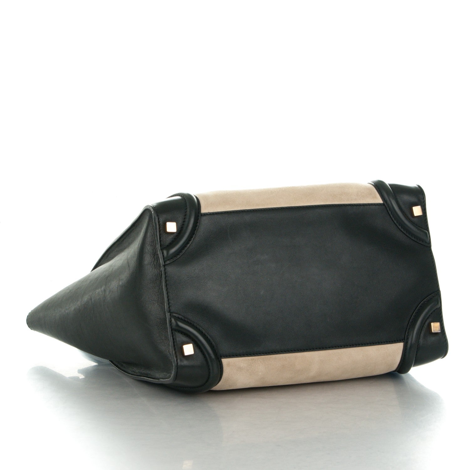 Celine Smooth Calfskin Suede Small Luggage Cream 5 of 9