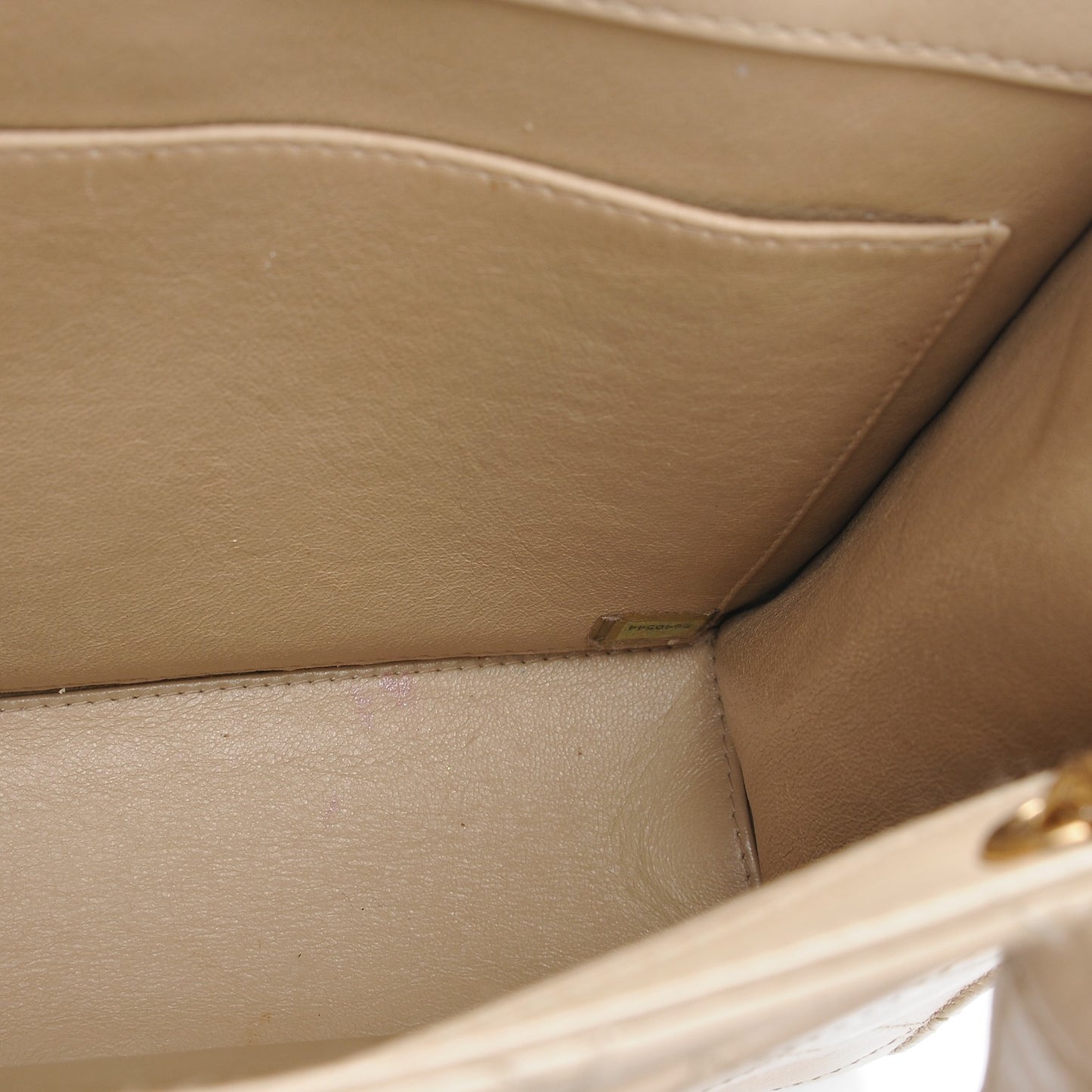 Calfskin Quilted Mademoiselle Tote Beige