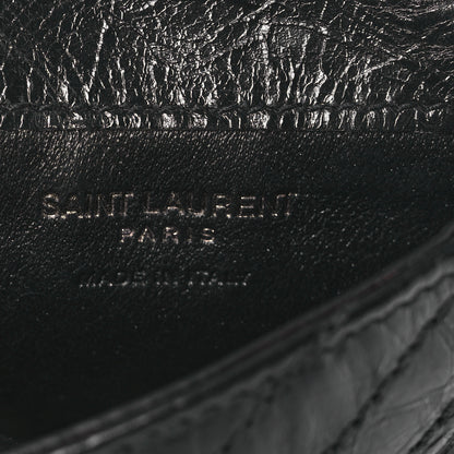 Saint Laurent Crinkled Calfskin Matelasse Monogram Niki Airpods Holder Micro Bag Black 6 of 11