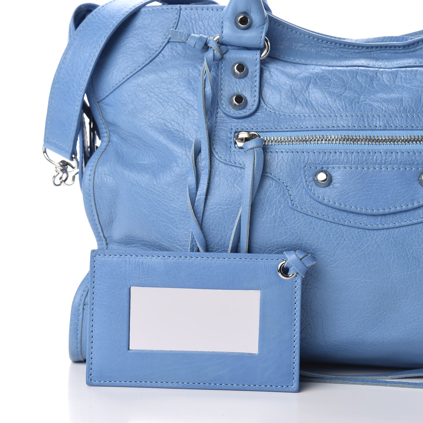 Agneau Classic Silver Hardware City Bleu Azur Clair