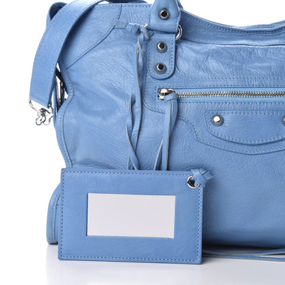 Balenciaga Agneau Classic Silver Hardware City Bleu Azur Clair 11 of 12