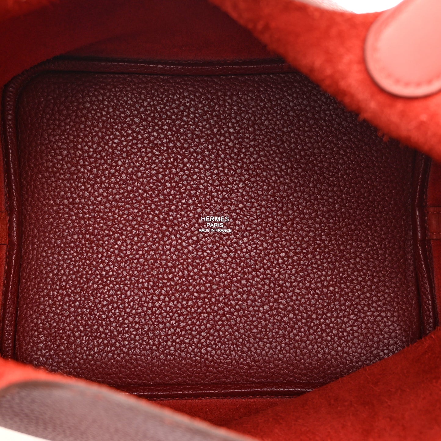 Taurillon Clemence Swift Picotin Lock 22 MM Rouge H Brique