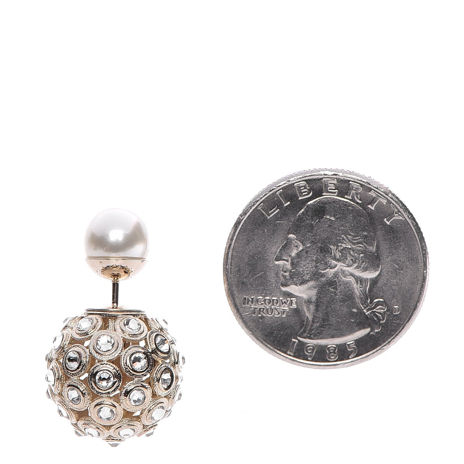Christian Dior Crystal Mise En Dior Tribal Earrings Gold 2 of 4