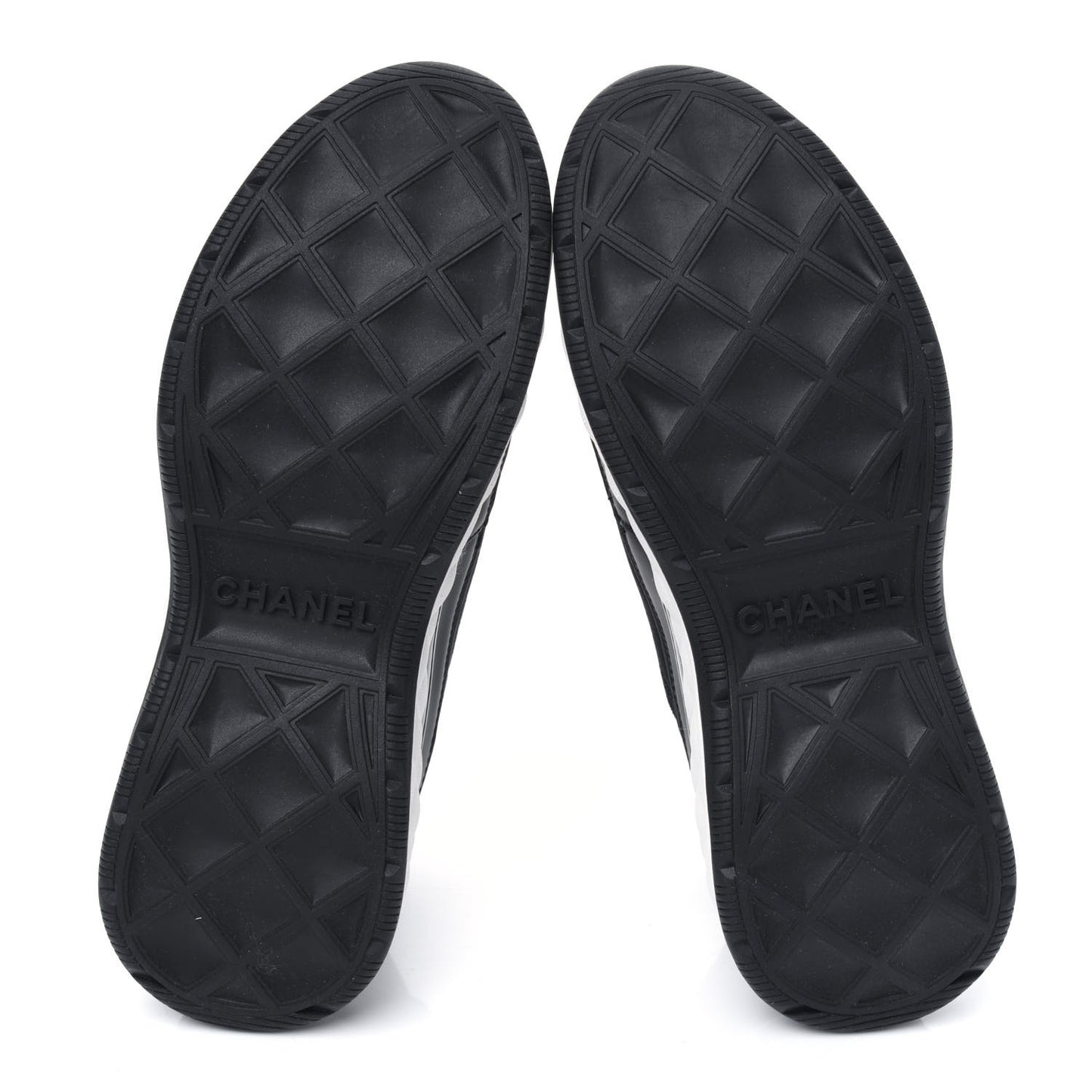 Velvet Calfskin Mixed Fibers CC Sneakers 37.5 Black