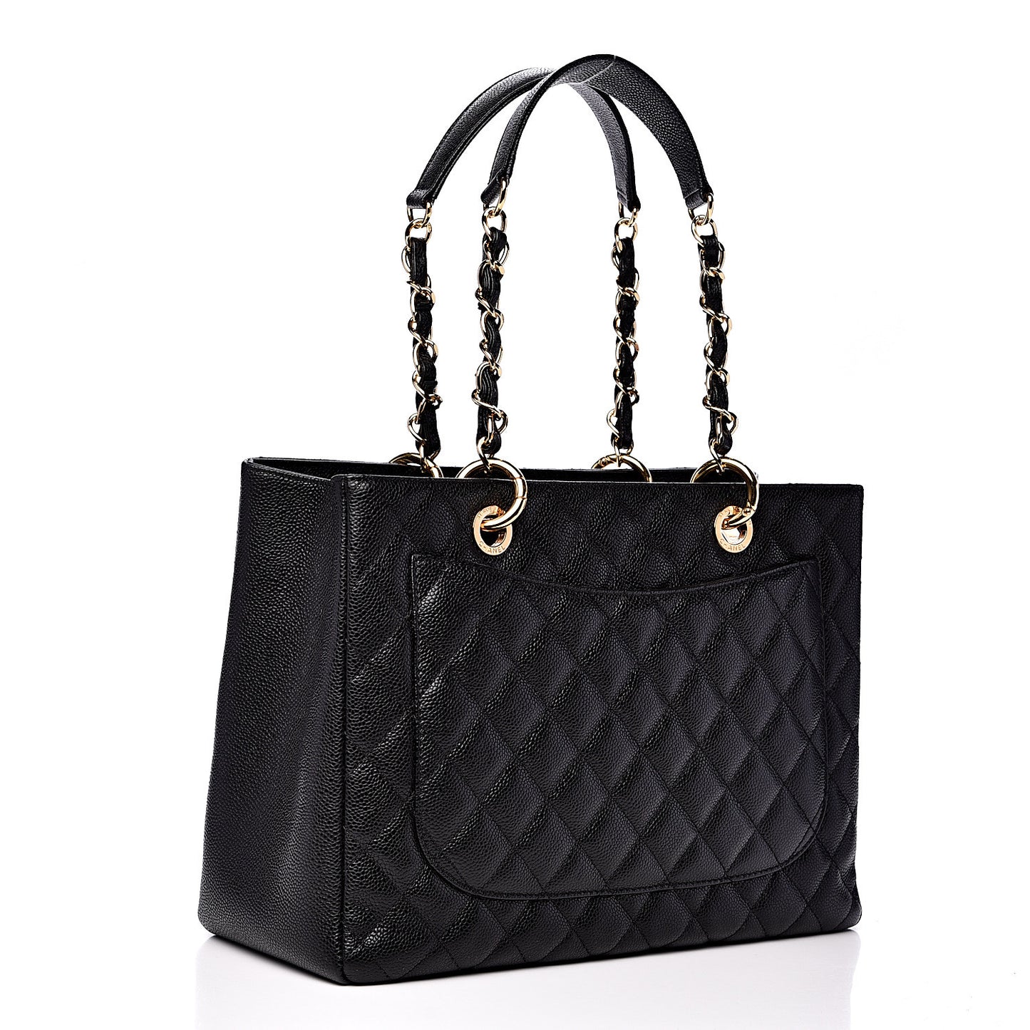 Caviar Quilted Grand Shopping Tote GST Black