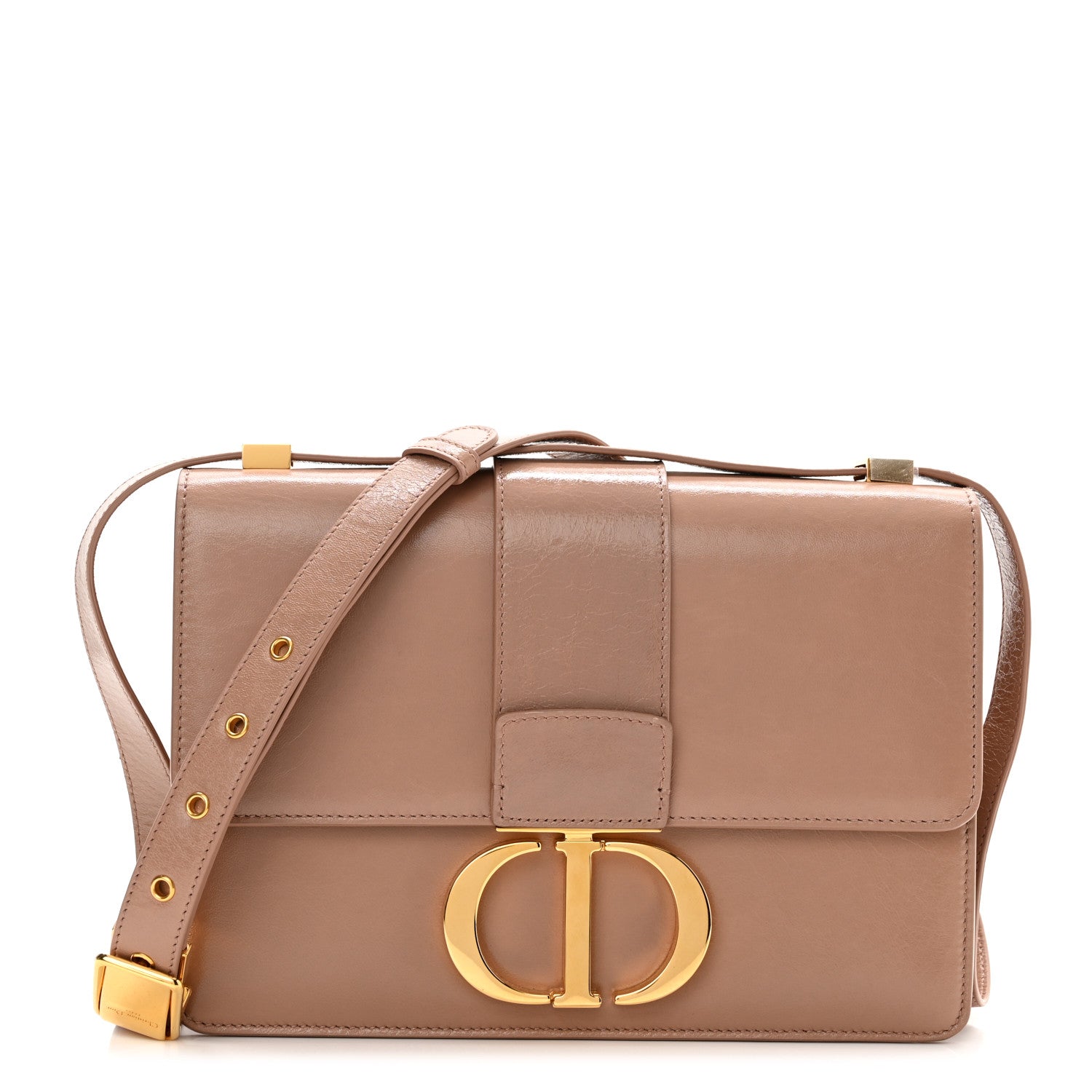 Christian Dior Shiny Crinkled Lambskin 30 Montaigne Flap Bag Fard 1 of 10