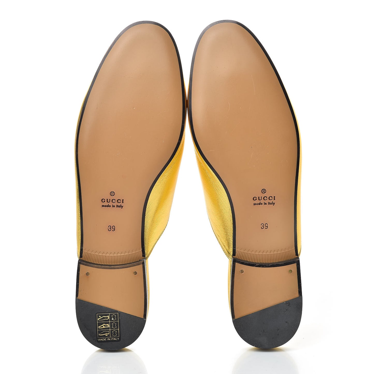 Metallic Nappa Womens Princetown Slippers 37.5 Gold