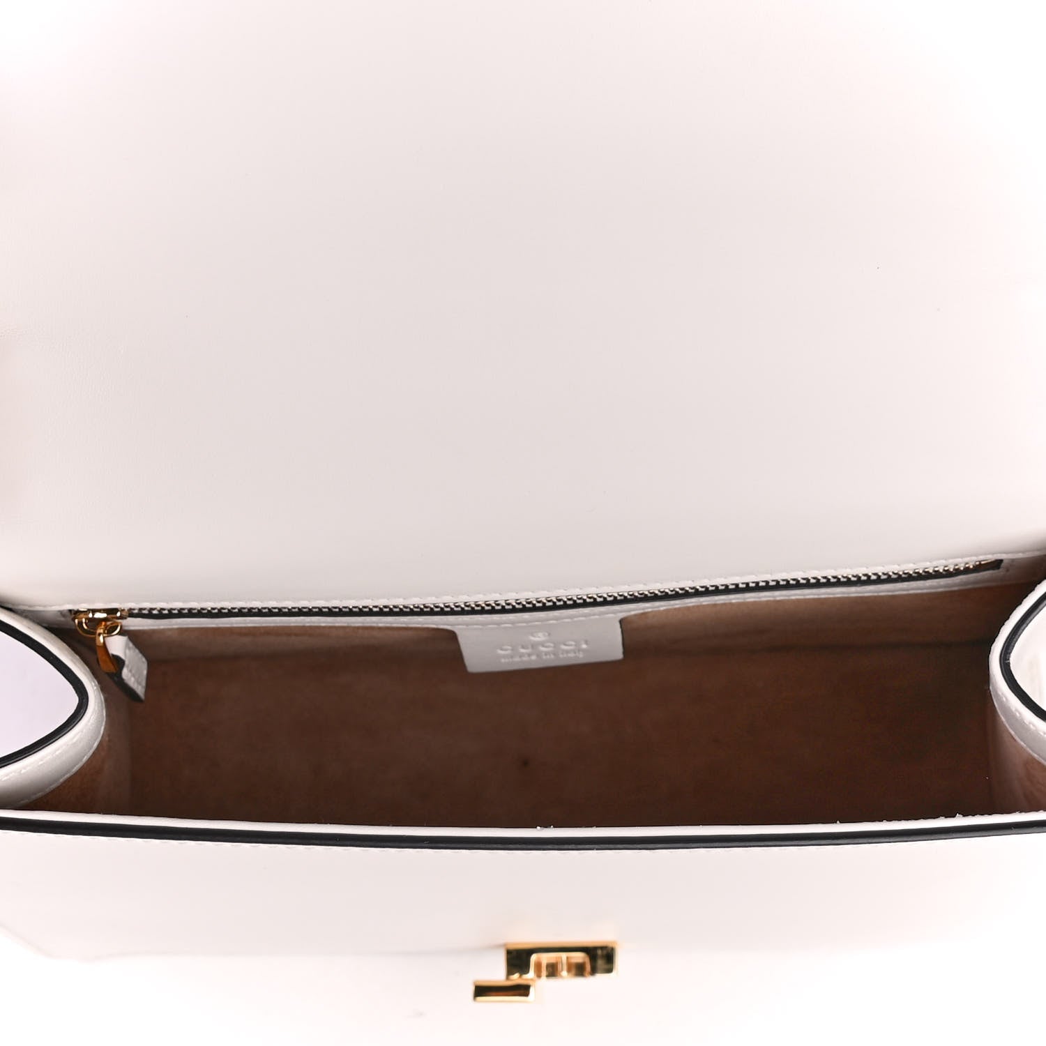 Gucci Calfskin Small Sylvie Shoulder Bag Off White 4 of 4