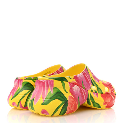 Balenciaga X CROCS Rubber Tulip Print  Womens Pool Slides 38 Multicolor 5 of 9