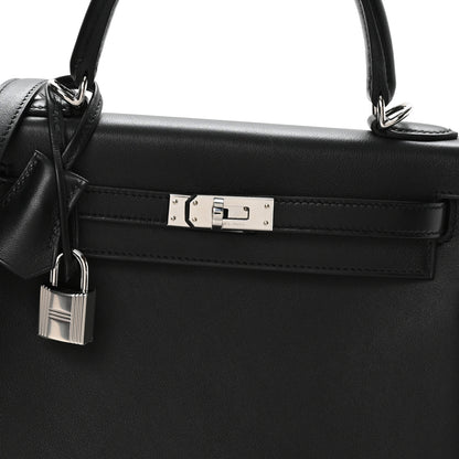 Hermes Cheri Calfskin Kelly Retourne 25 Black 8 of 11
