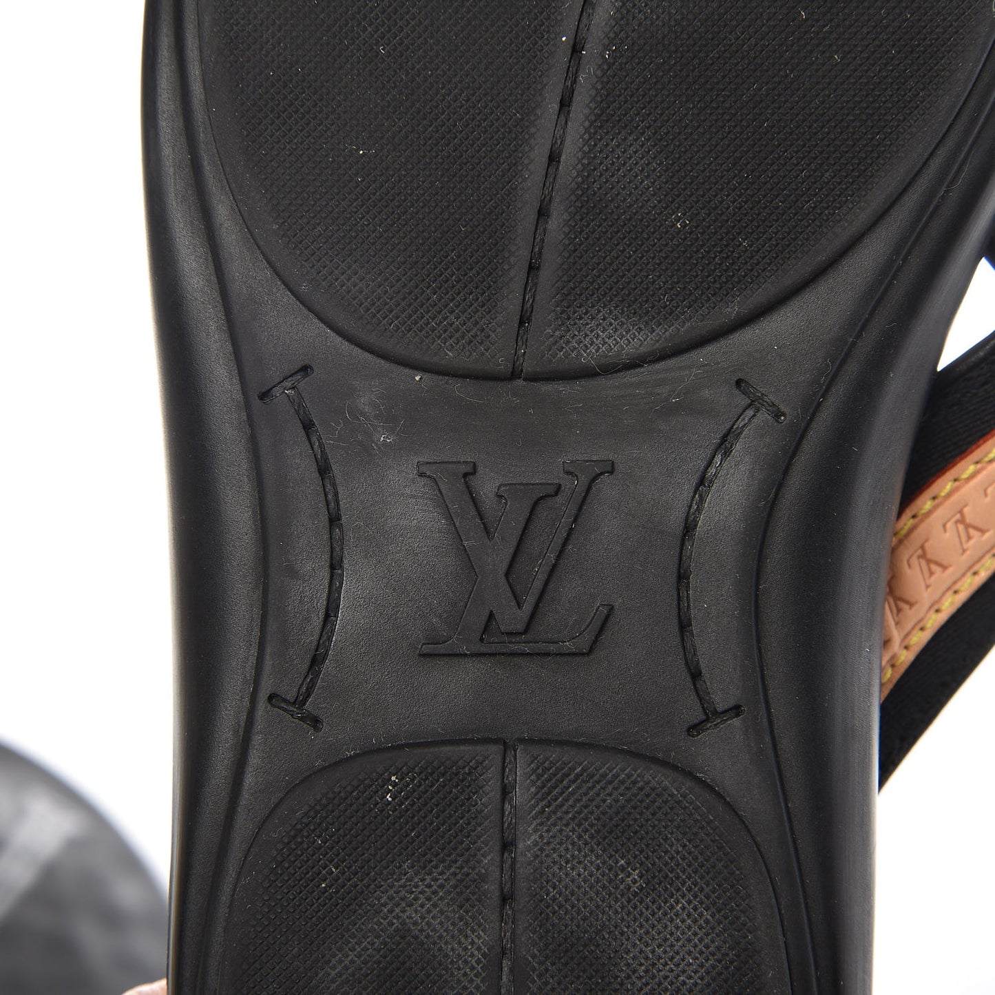 Mens Rubber Canvas Vachetta Thong Sandals 6 Black