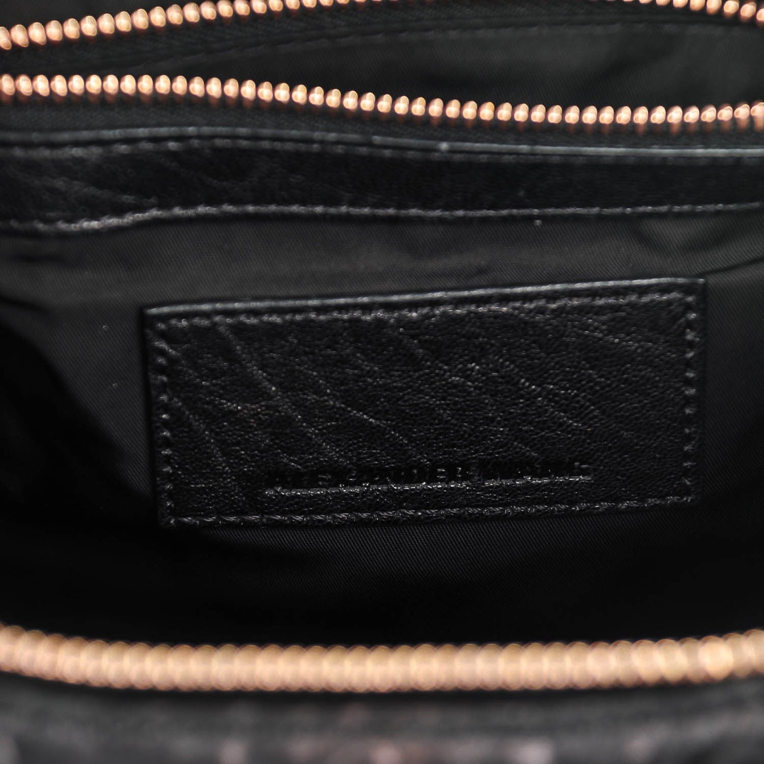 Alexander Wang Pebbled Lambskin Rockie Black Rose Gold Hardware 6 of 7
