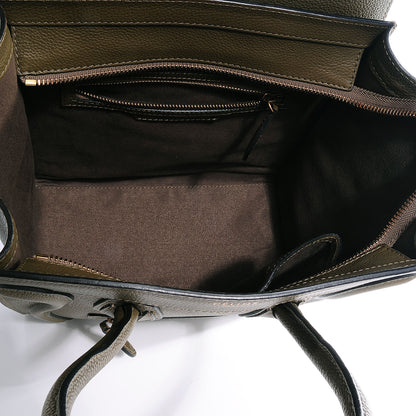 Celine Drummed Leather Micro Luggage Bag Jungle 6 of 9