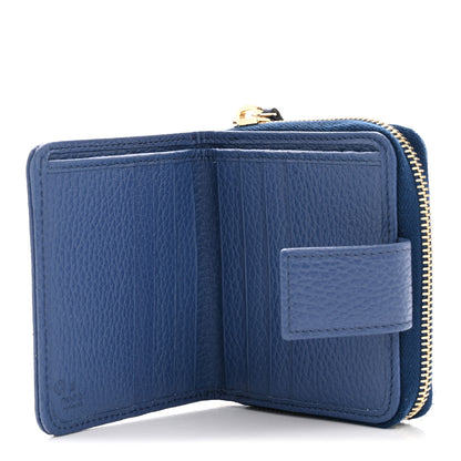 Gucci Monogram Dollar Calfskin Zip Around French Flap Wallet Beige Ebony Caspian 5 of 7