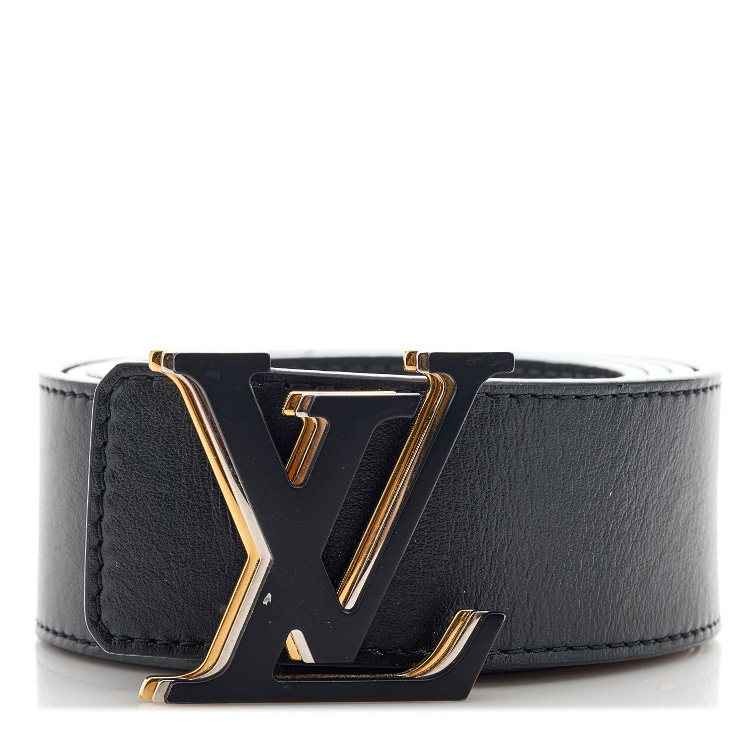 Louis Vuitton Calfskin 40mm LV Optic Reversible Belt 100 40 Black Anthracite Gray 1 of 5