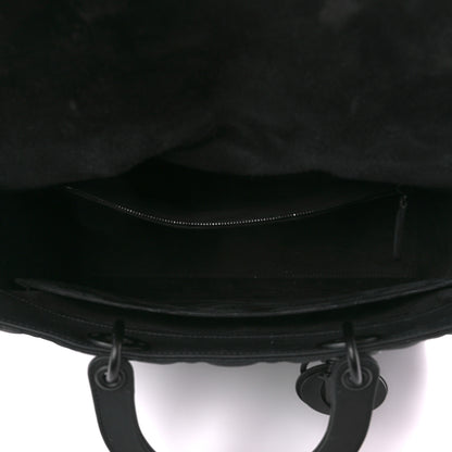 Christian Dior Ultra Matte Calfskin Cannage Large Lady Dior Black 5 of 12