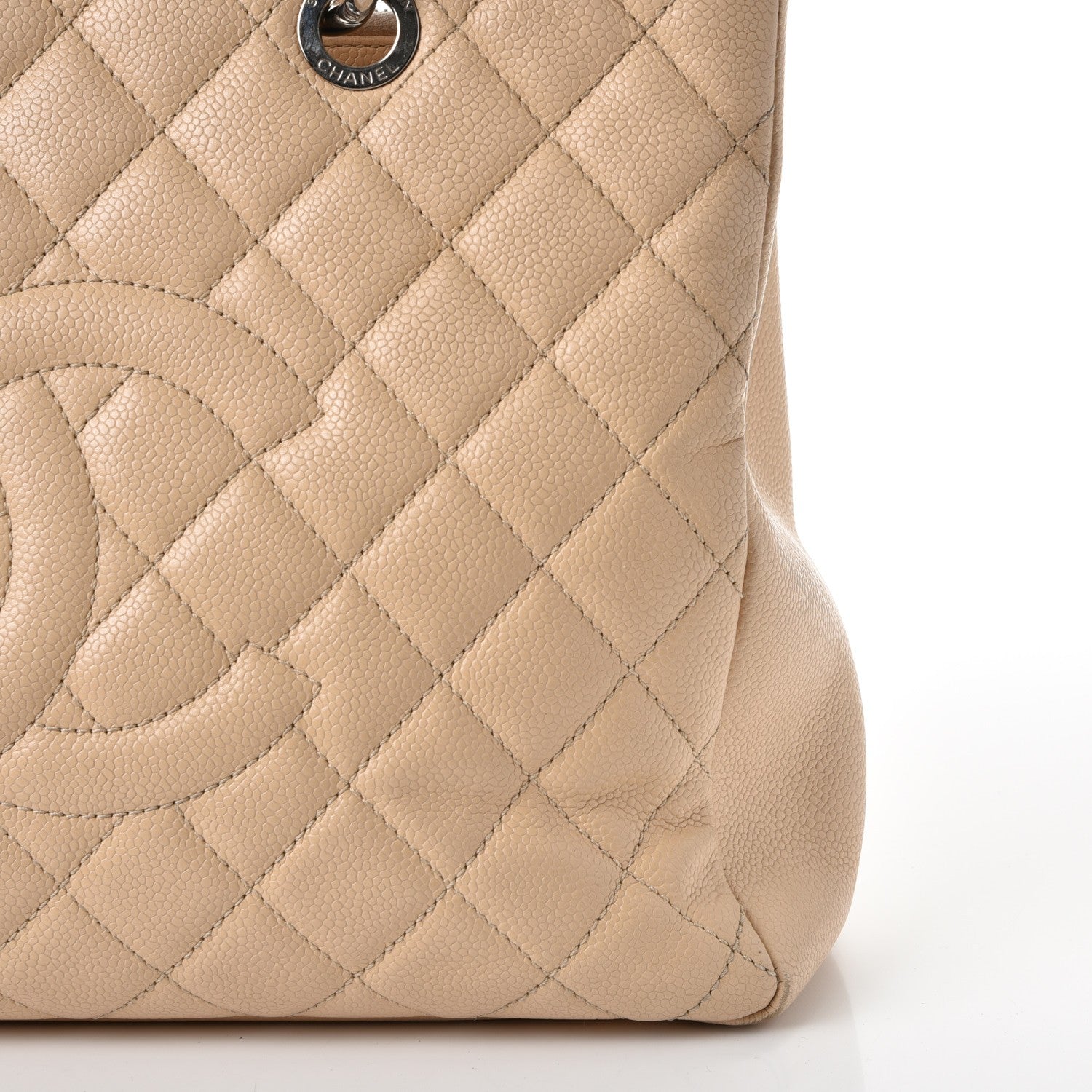 Chanel Caviar Quilted Grand Shopping Tote GST Beige Clair 14 of 33