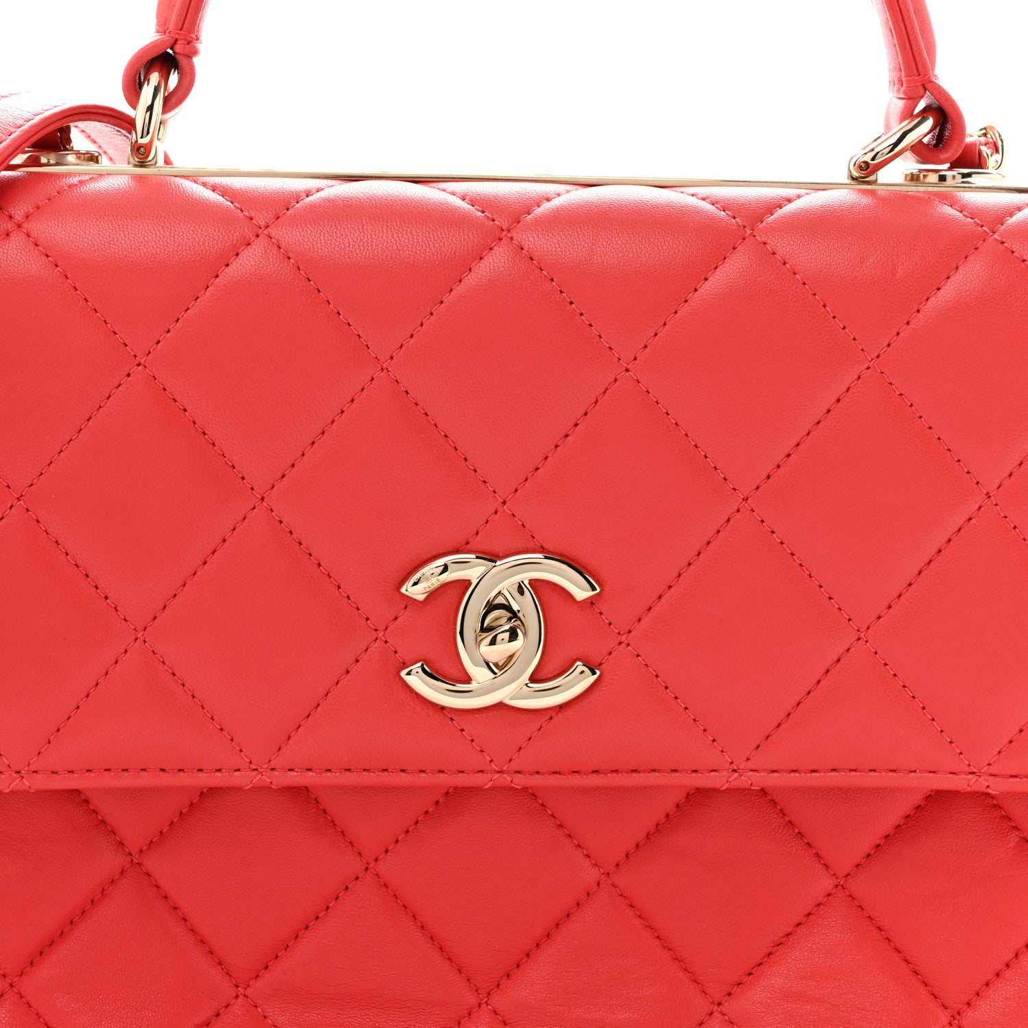 Chanel Lambskin Quilted Medium Trendy CC Flap Dual Handle Bag Coral 9 of 13