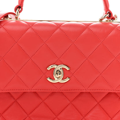 Chanel Lambskin Quilted Medium Trendy CC Flap Dual Handle Bag Coral 9 of 13