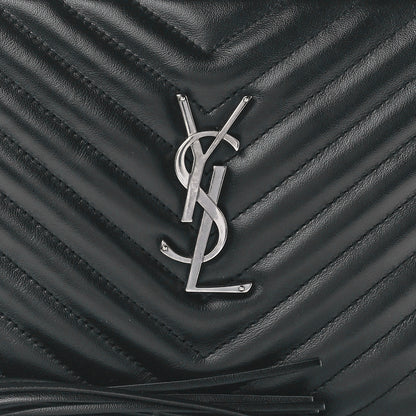 Saint Laurent Calfskin Matelasse Monogram Lou Camera Bag Black 8 of 11