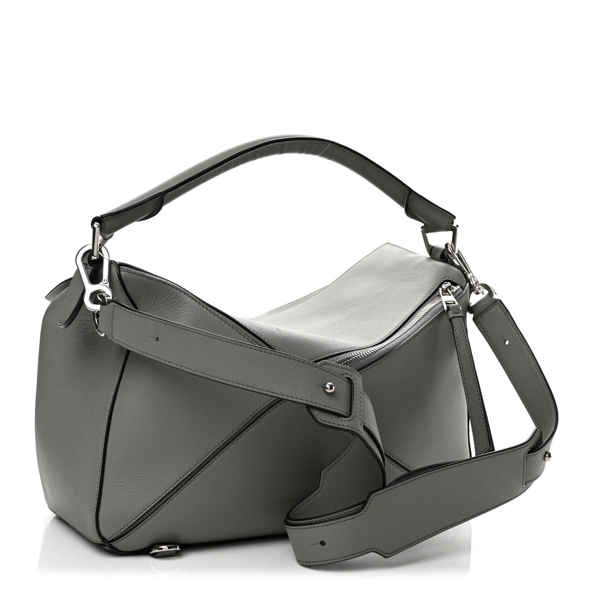 Loewe Grained Calfskin Large Puzzle Bag Asphalt Grey 3 of 10