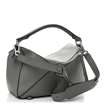 Loewe Grained Calfskin Large Puzzle Bag Asphalt Grey 3 of 10