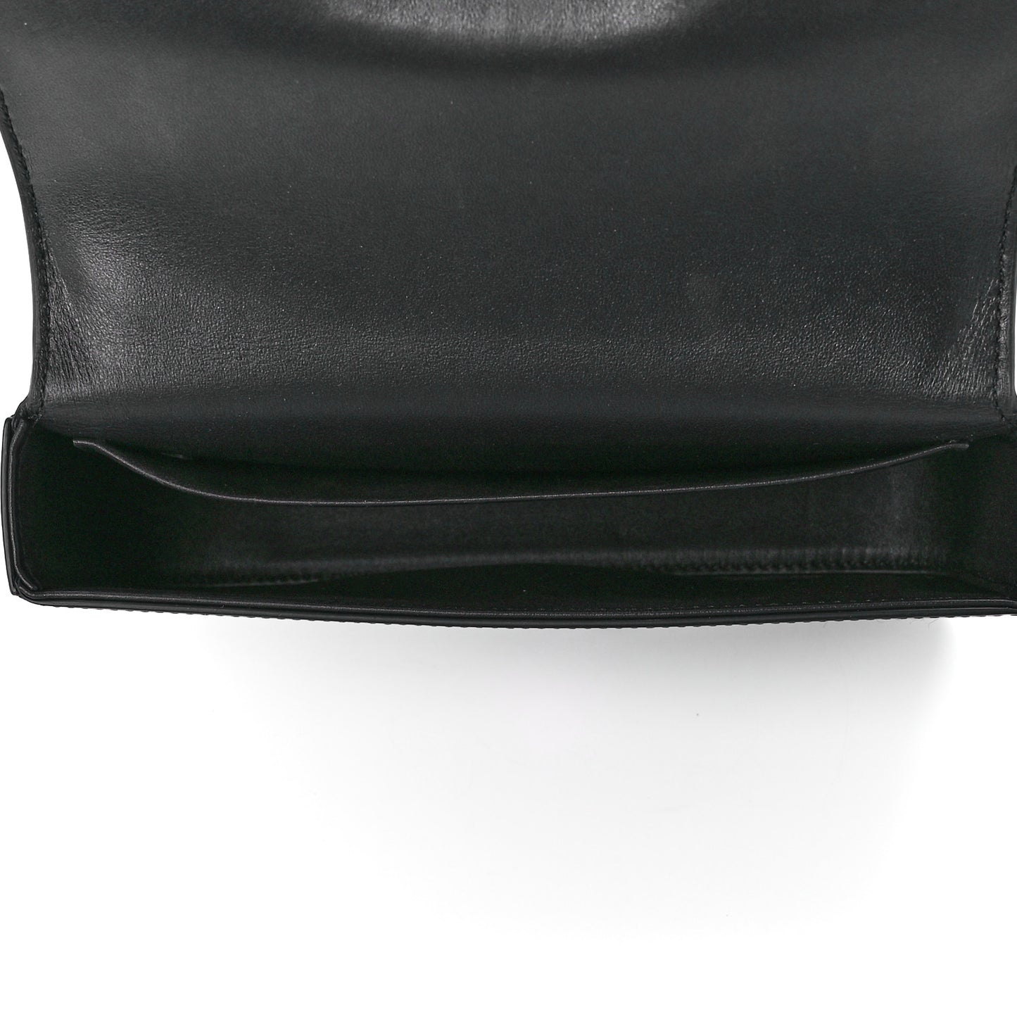 Shiny Calfskin Cuir Triomphe Chain Shoulder Bag Black