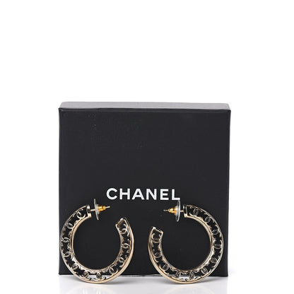 Chanel CC Hoop Earrings Gold 5 of 5
