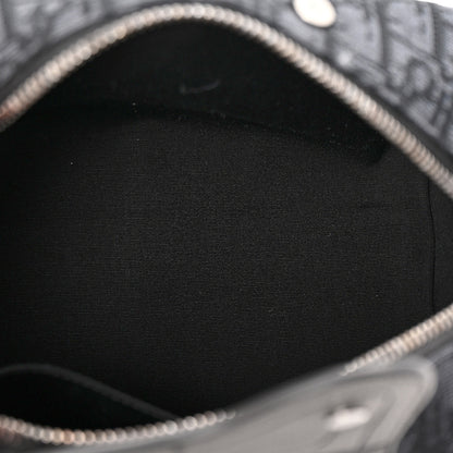 Christian Dior Oblique Jacquard Grained Calfskin Lingot Manity Toiletry Case Black 5 of 8