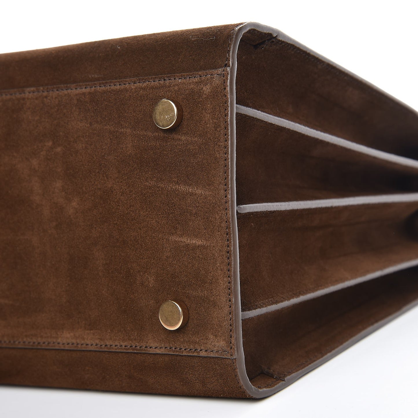 Suede Calfskin Small Sac De Jour Military Brown