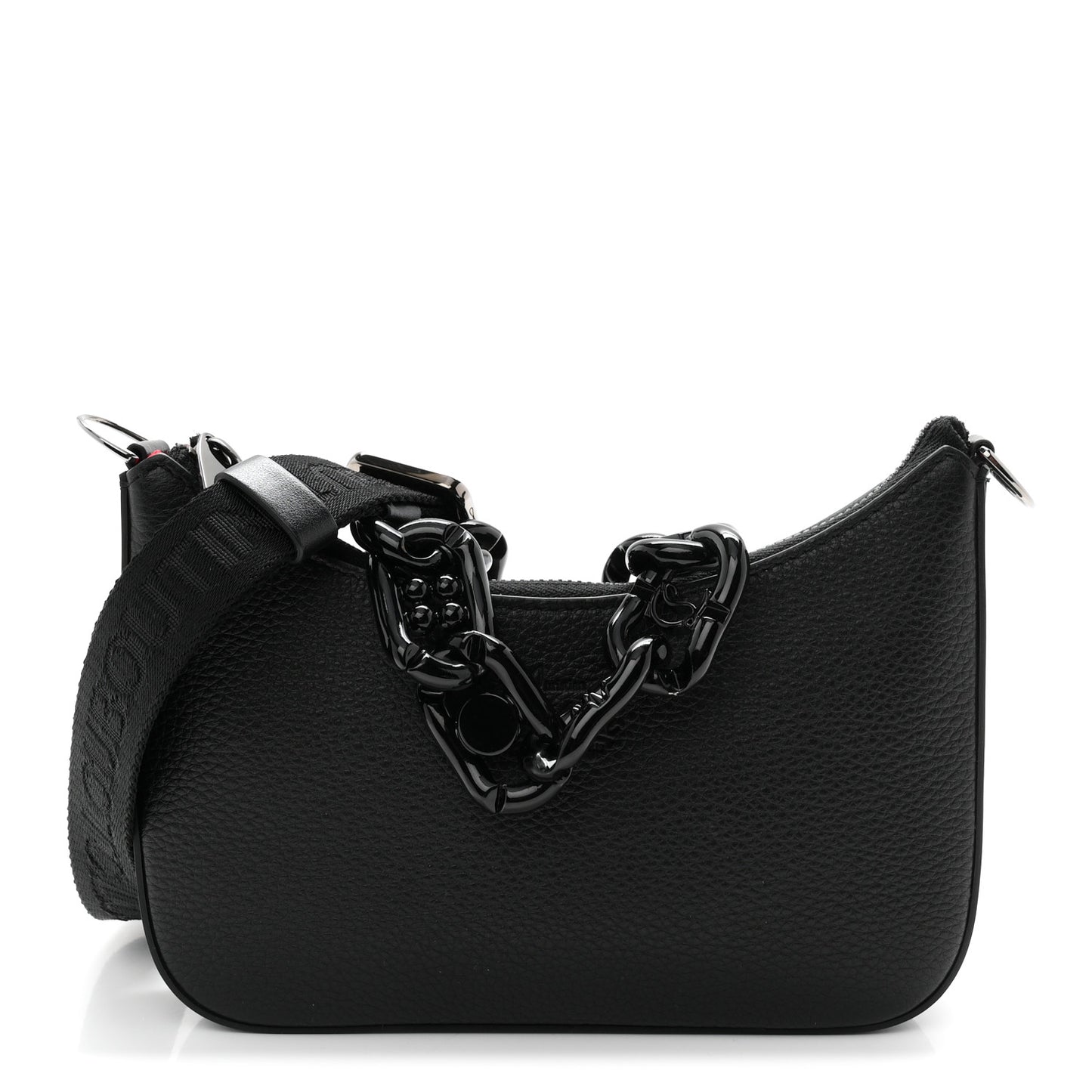 Calfskin Mini Loubila Chain Shoulder Bag Black