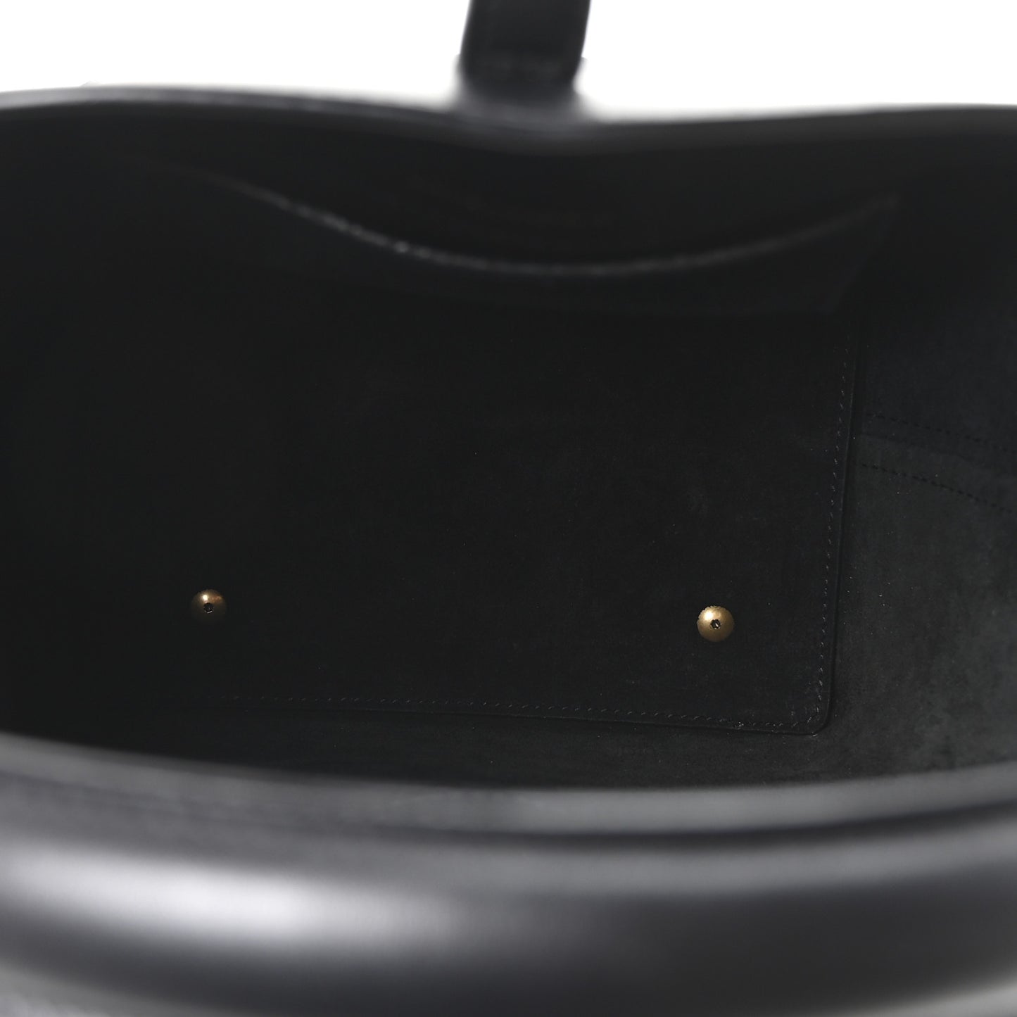 Shiny Calfskin Le 37 Bucket Bag Black