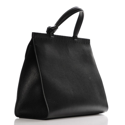 Gucci Calfskin Medium GG Marmont Top Handle Bag Black 2 of 7