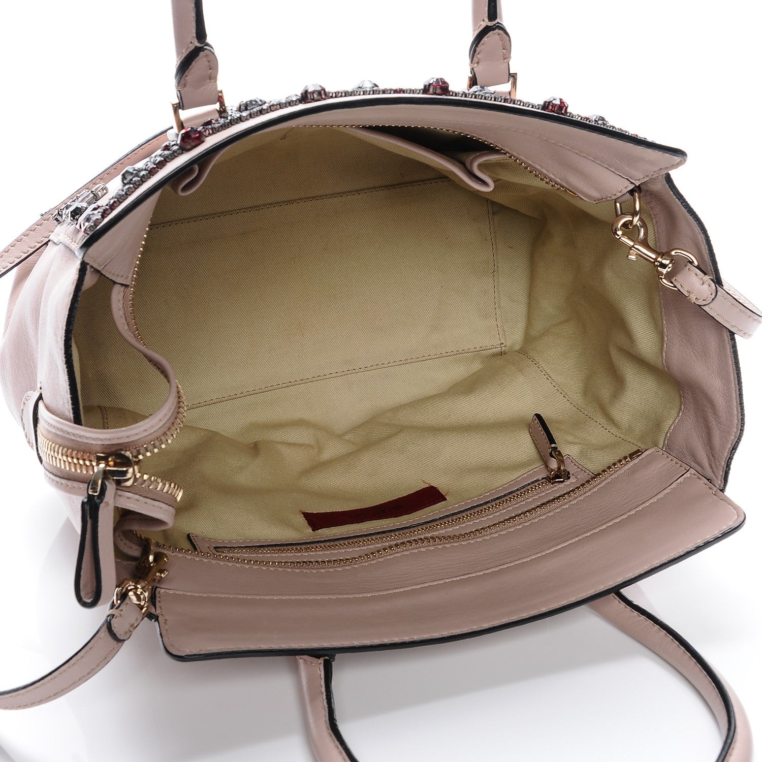 Valentino Garavani Nappa Crystal B Diamond Tote Light Pink 6 of 12
