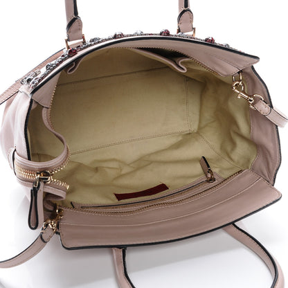 Valentino Garavani Nappa Crystal B Diamond Tote Light Pink 6 of 12