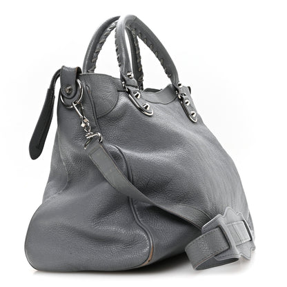 Balenciaga Chevre Silver Metallic Edge Hardware Velo Gris Acier 4 of 12