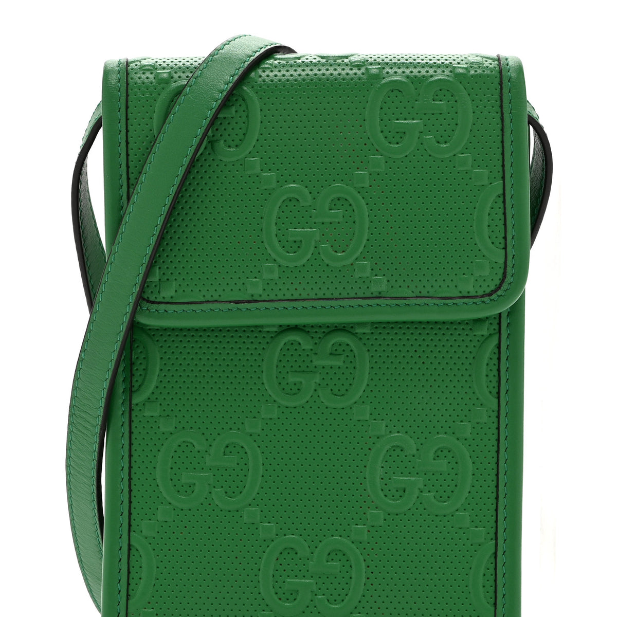 Calfskin GG Tennis Embossed Mini Crossbody Bag New Shamarock
