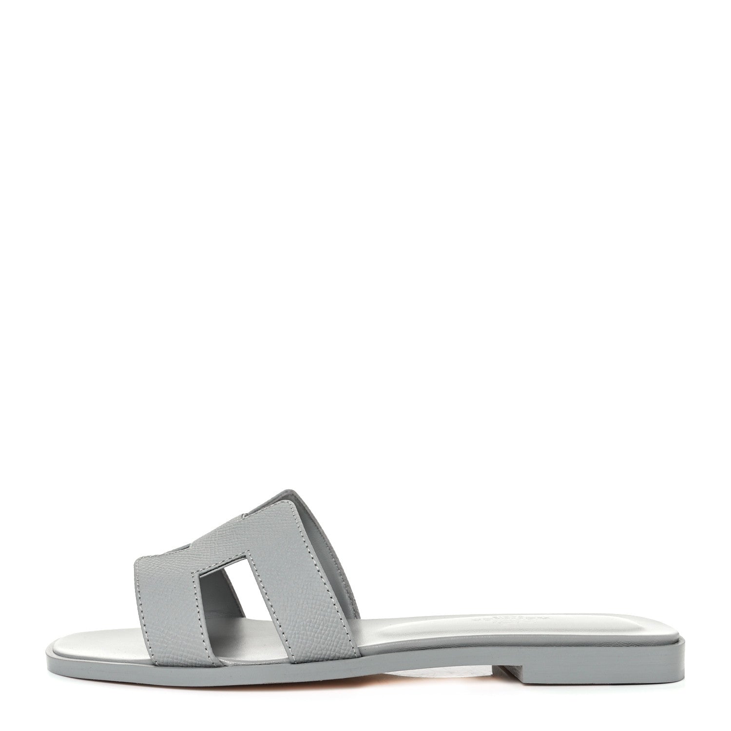 Hermes Epsom Oran Sandals 36.5 Bleu Glacier 1 of 9