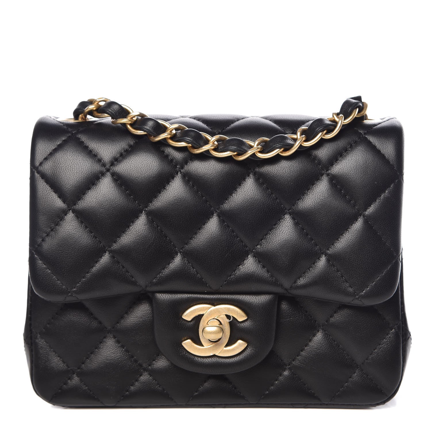 Chanel Lambskin Quilted Mini Square Flap Black 1 of 11