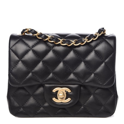 Chanel Lambskin Quilted Mini Square Flap Black 1 of 11