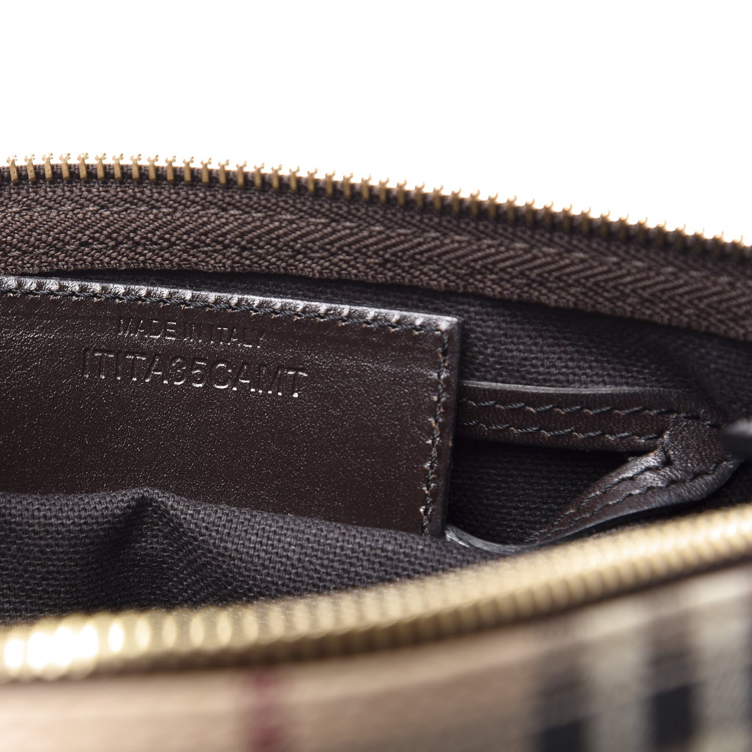 Burberry Haymarket Check Small Chester Bowling Bag Chocolate 8 of 9