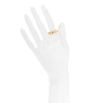 Van Cleef & Arpels 18K Yellow Gold Diamond Sweet Perlee Clovers Ring 52 6 2 of 5