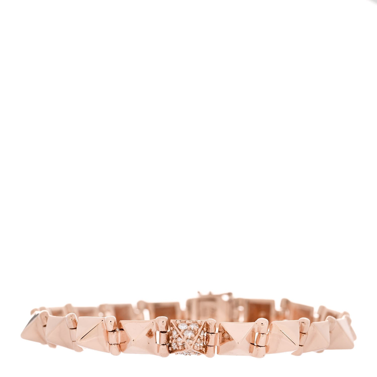 Anita Ko 14K Rose Gold Diamond Small Spike Bracelet 1 of 3