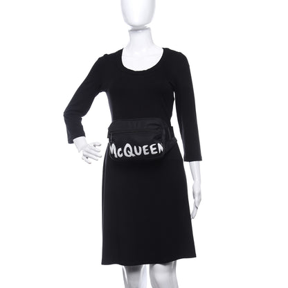 Alexander McQueen Nylon Oversized Harness Belt Bag Black 2 of 8